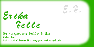 erika helle business card